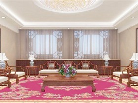 红色地毯贴图的加入 蕴含着富贵吉祥团圆