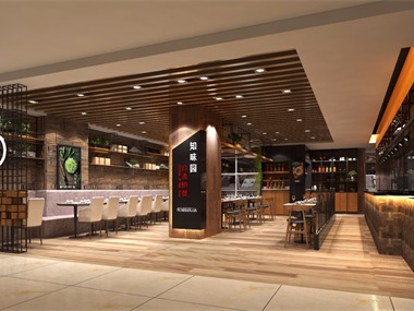 餐厅餐位区效果图