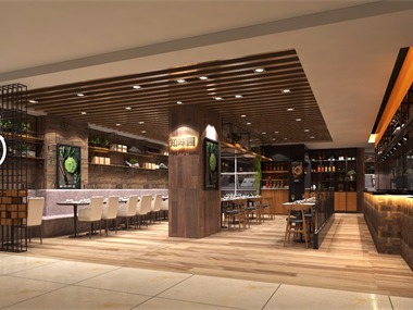 餐厅餐位区效果图