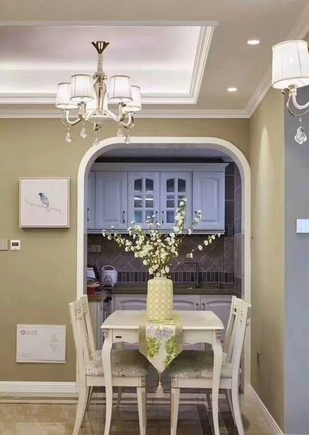 简欧餐厅吊顶实景图