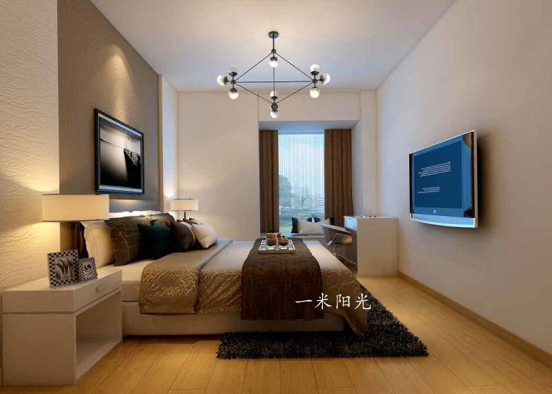 现代卧室吊顶效果图