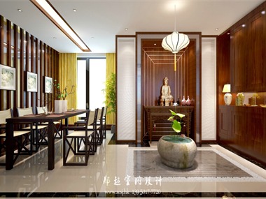 中式餐厅背景墙效果图