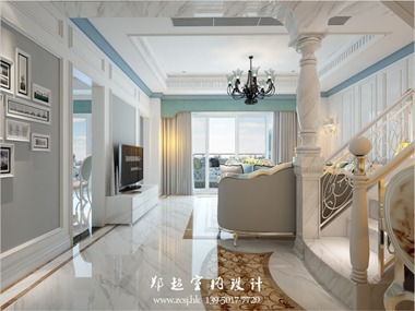 简欧客厅吊顶效果图