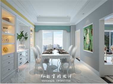 简欧餐厅背景墙效果图