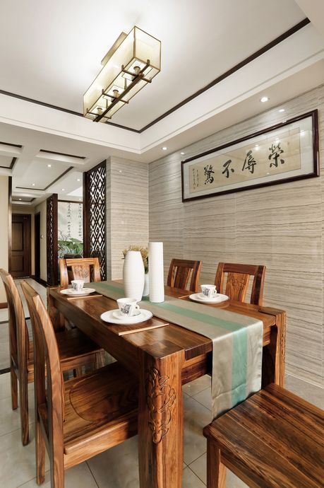 中式餐厅背景墙效果图