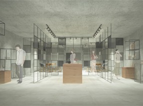 咖啡店+贩卖+个人工作室+原木